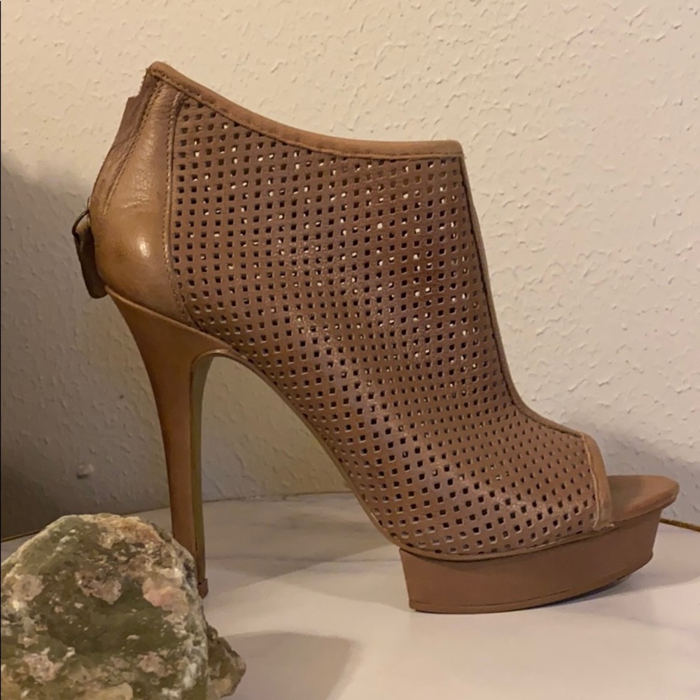 BCBG Platform Peep-toe Booties
